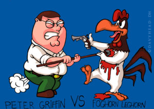 Peter Griffin VS Foghorn Leghorn. ©Davyhead 2015